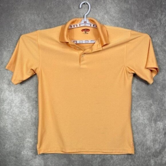 Pro Player Shirt Mens Medium Orange Polo Collar Short Sleeve Athletic Pullover - Picture 1 of 9